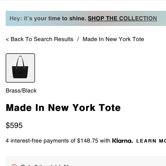 Coach Made in New York Tote Bag (never used) - Picture 8 of 8